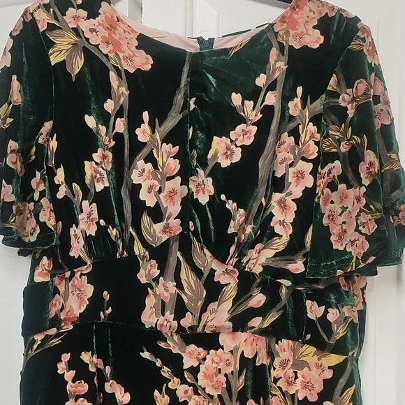 Modcloth Pink and Green Ruffled Tiered Maxi Dress - Picture 2 of 5